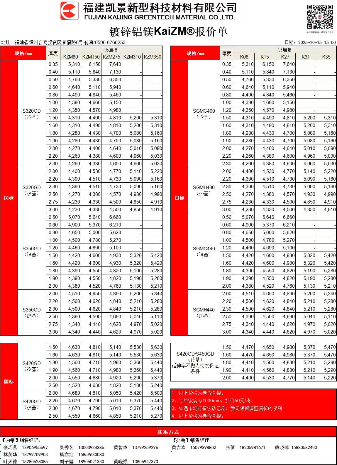 福建凱景新型科技材料有限公司