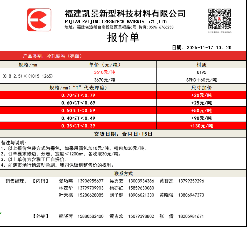 FUJIAN KAIJING GREENTECH MATERIAL CO., LTD.